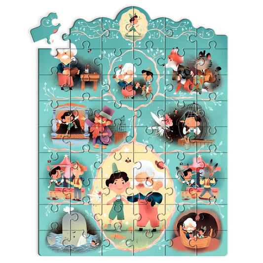 DJECO Puzzles y encajes Puzzle de Historia Pinocho 54 piezas - Djeco DJ07052
