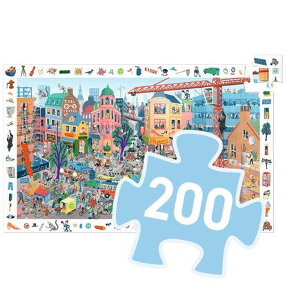 Djeco Puzzles y encajes Puzzle de observación La ciudad 200 piezas - Djeco DJ07515