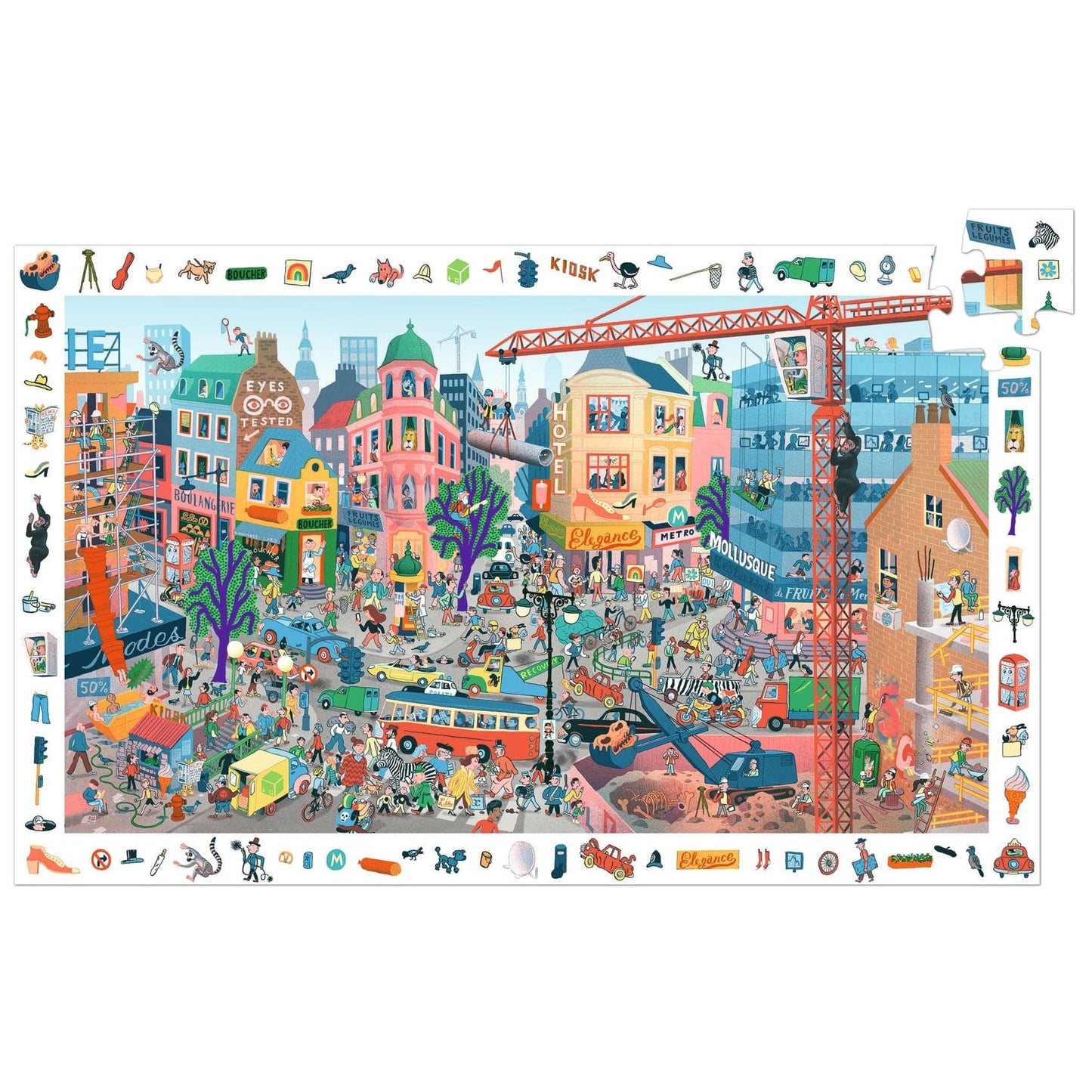 Djeco Puzzles y encajes Puzzle de observación La ciudad 200 piezas - Djeco DJ07515