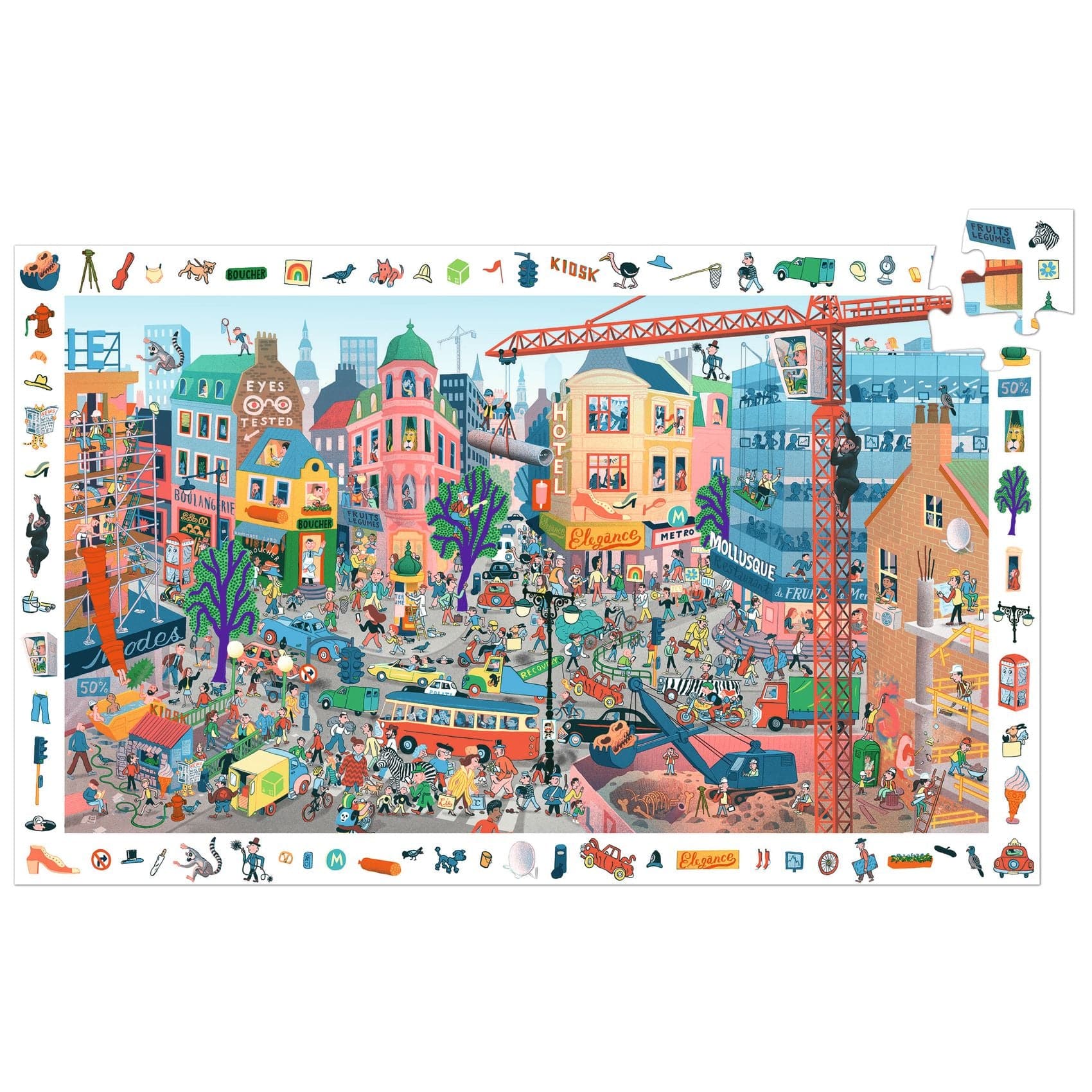 Djeco Puzzles y encajes Puzzle de observación La ciudad 200 piezas - Djeco DJ07515