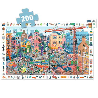 Djeco Puzzles y encajes Puzzle de observación La ciudad 200 piezas - Djeco DJ07515