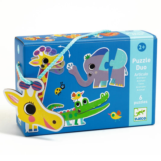 Djeco Puzzles y encajes Puzzle duo animales articulados DJ08262