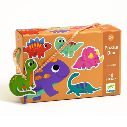 Djeco Puzzles y encajes Puzzle duo dinosaurios DJ08263
