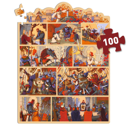 Djeco Puzzles y encajes Puzzle El Rey Arturo 100 piezas - Djeco DJ07054
