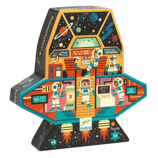DJECO Puzzles y encajes Puzzle Estación Espacial 54 Piezas DJ07291