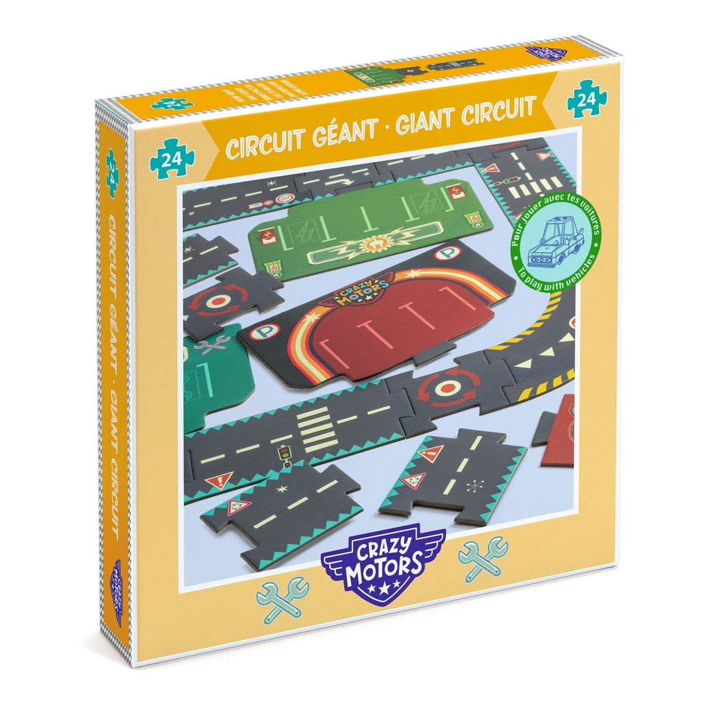 Puzzle Motor DJECO Puzzles y encajes Puzzle gigante circuito de la ciudad Crazy ...