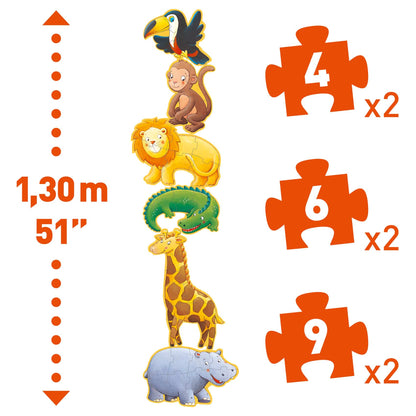 DJECO Puzzles y encajes Puzzle Gigante Marmoset and Friends DJ07114
