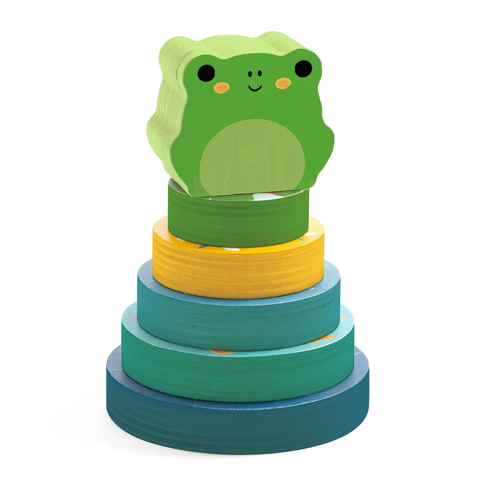 DJECO Puzzles y encajes Puzzle Madera Relieve Puzz Stack Rainbow DJ01077