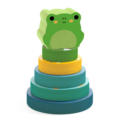DJECO Puzzles y encajes Puzzle Madera Relieve Puzz Stack Rainbow DJ01077