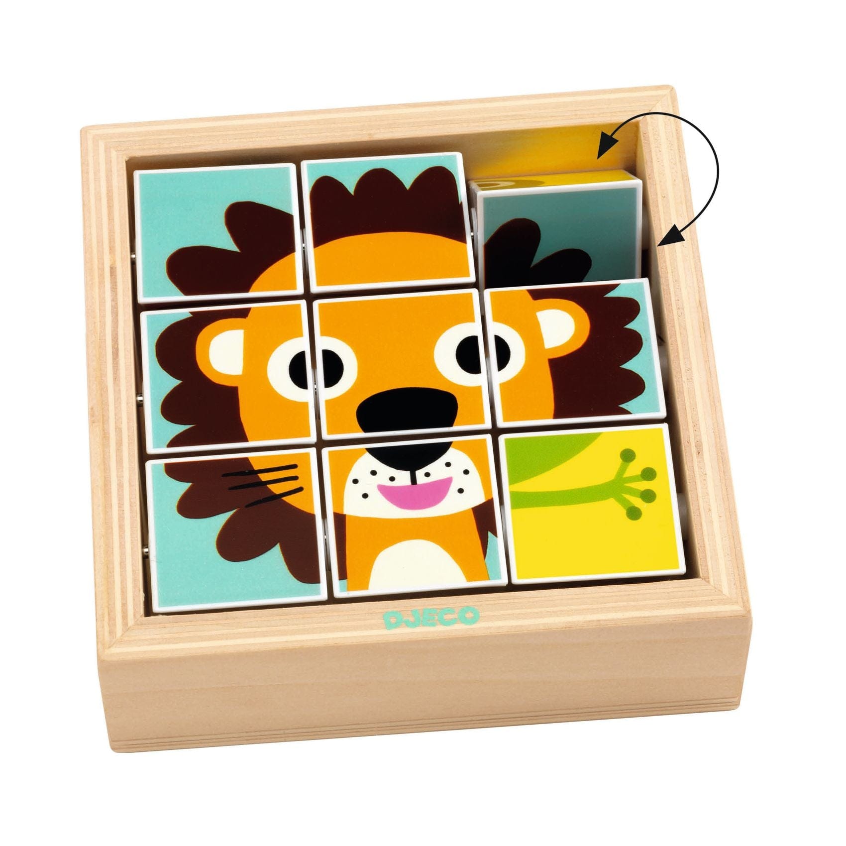 DJECO Puzzles y encajes Puzzle Madera Tournanimo DJ01953