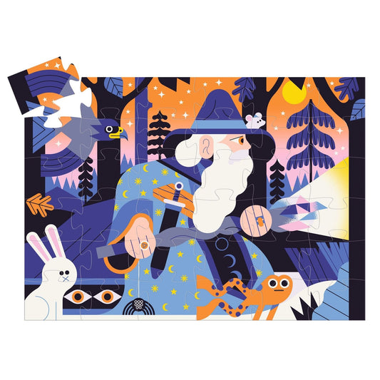 DJECO Puzzles y encajes Puzzle Mago y el Bosque Encantado 36 Piezas DJ07299