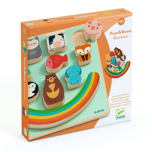 DJECO Puzzles y encajes Puzzle Puzz & Boom Rainbow 11 piezas - Djeco DJ01076