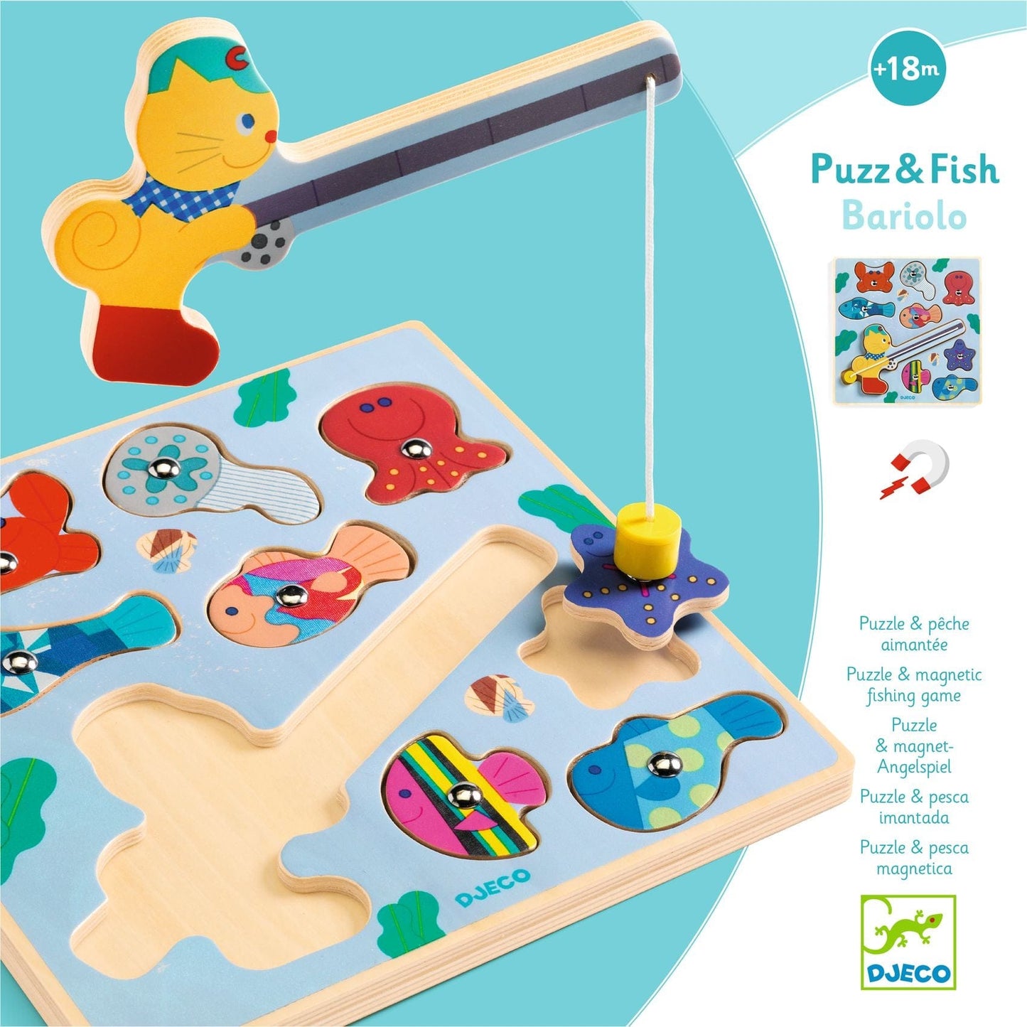 Djeco Puzzles y encajes Puzzle Puzz & Fish Bariolo - Djeco DJ01082