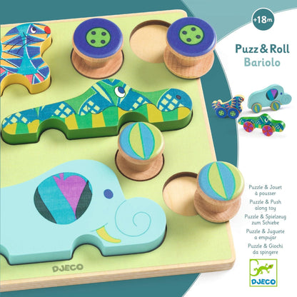 Djeco Puzzles y encajes Puzzle Puzz & Roll Bariolo - Djeco DJ01081