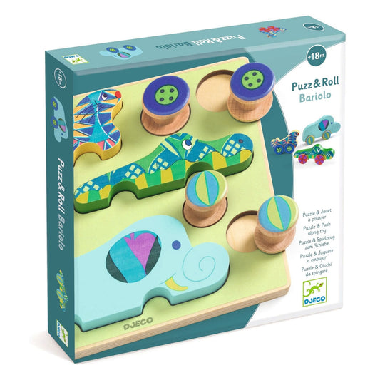 Djeco Puzzles y encajes Puzzle Puzz & Roll Bariolo - Djeco DJ01081