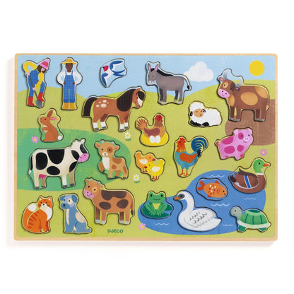 Djeco Puzzles y encajes Puzzle Puzzlo Campo - Djeco DJ01835