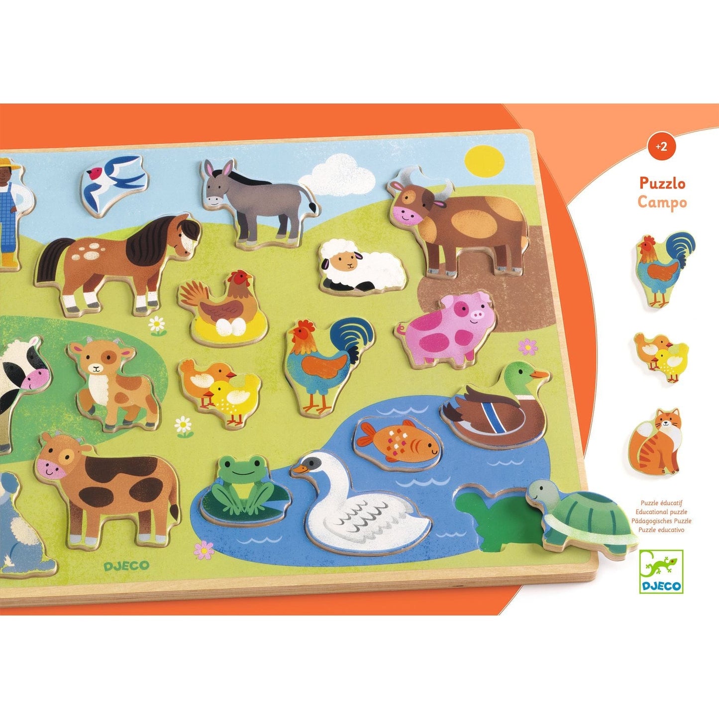 Djeco Puzzles y encajes Puzzle Puzzlo Campo - Djeco DJ01835