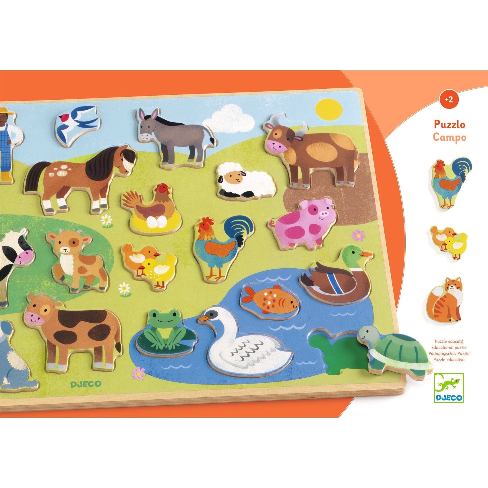 Djeco Puzzles y encajes Puzzle Puzzlo Campo - Djeco DJ01835