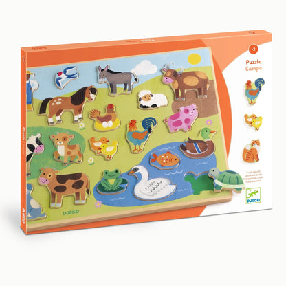 Djeco Puzzles y encajes Puzzle Puzzlo Campo - Djeco DJ01835