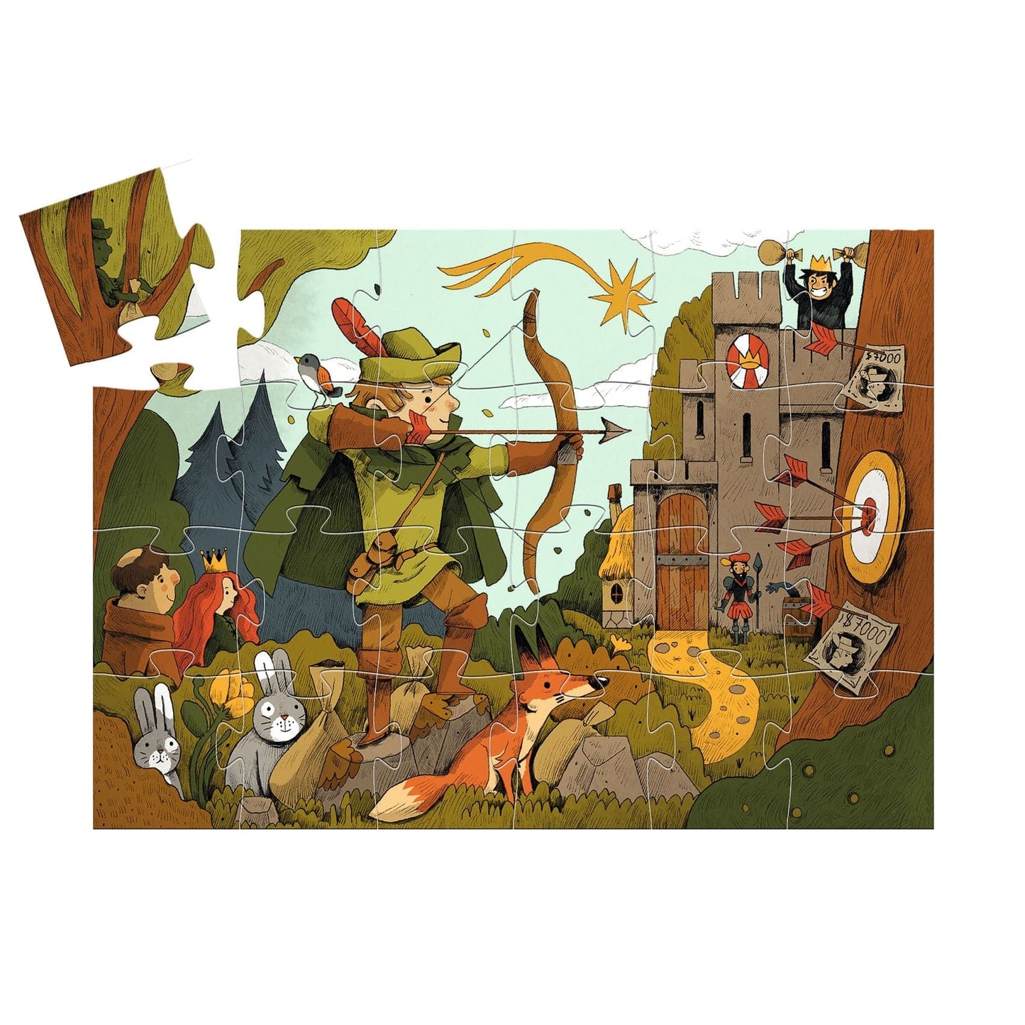 Djeco Puzzles y encajes Puzzle Robin Hood 36 piezas - Djeco DJ07304