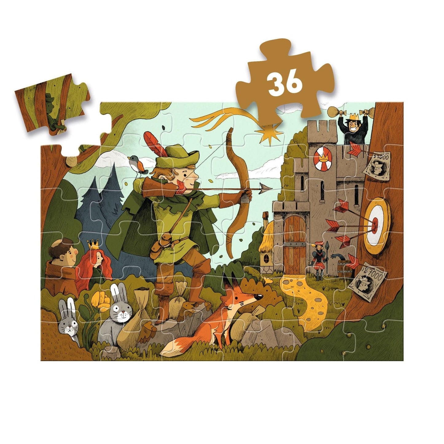 Djeco Puzzles y encajes Puzzle Robin Hood 36 piezas - Djeco DJ07304