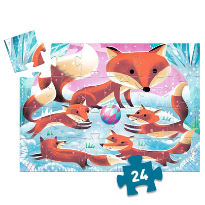 Djeco Puzzles y encajes Puzzle silueta jengibre pequeño zorro - 24 unidades DJ07285