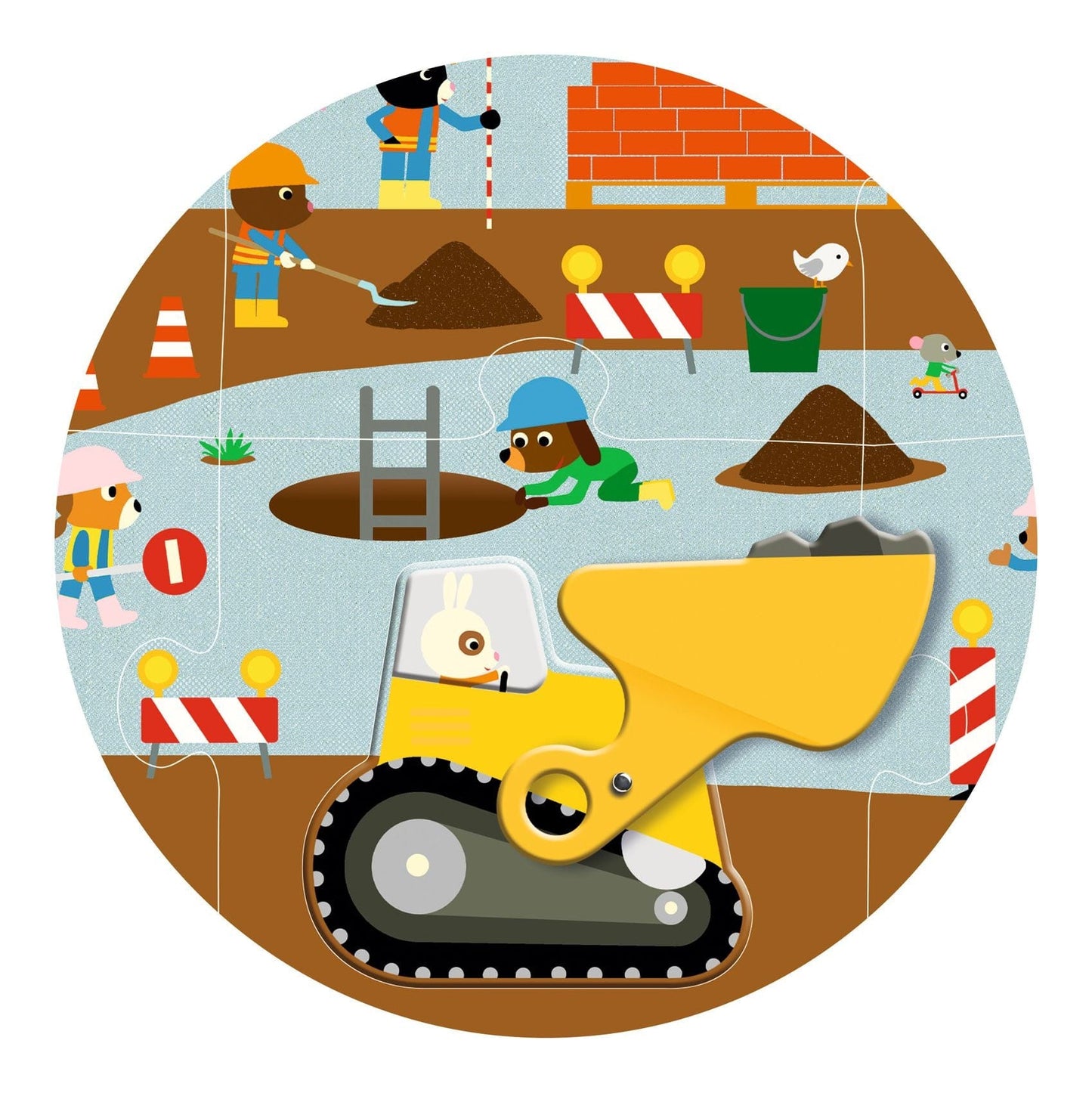 Djeco Puzzles y encajes Puzzle Sitio de construcción- Djeco DJ07167