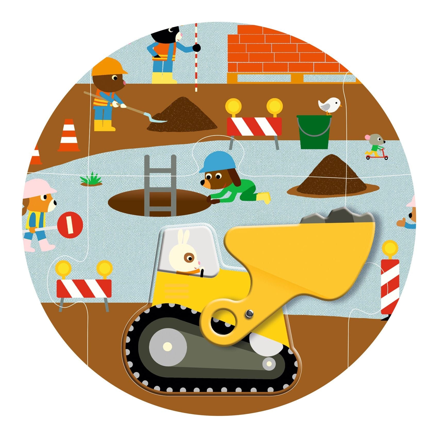 Djeco Puzzles y encajes Puzzle Sitio de construcción- Djeco DJ07167