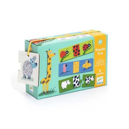 DJECO Puzzles y encajes Puzzle Trio Animales Desnudos - Djeco DJ08186