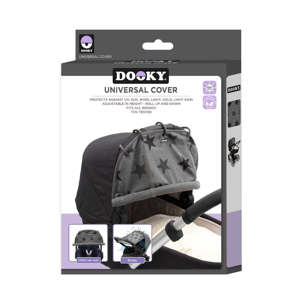 Dooky Accesorios para coches Cobertor Universal para coche y huevo Gris Estrellas - Dooky DO1026616