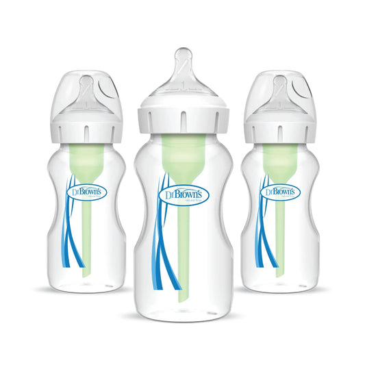 Dr Browns Mamadera Pack 3 Mamaderas Boca Ancha 270ml - Dr Browns WB93600