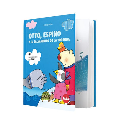 Libro para cuentacuentos Faba Otto, Espino y el salvamento de la tortuga - Faba