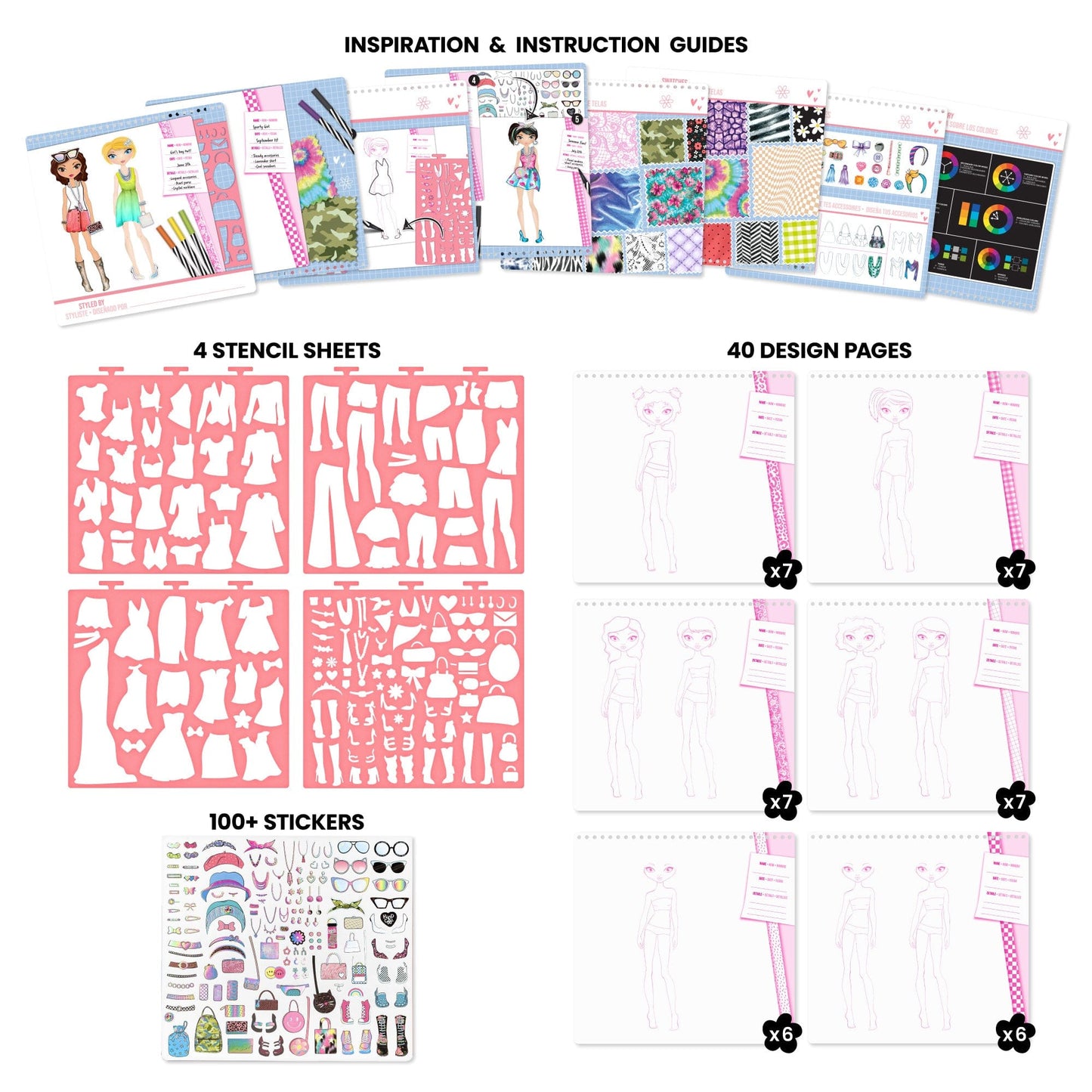 Fashion Angels Libro Actividades Cuaderno de Dibujo Fashionista - Fashion Angels FA13243