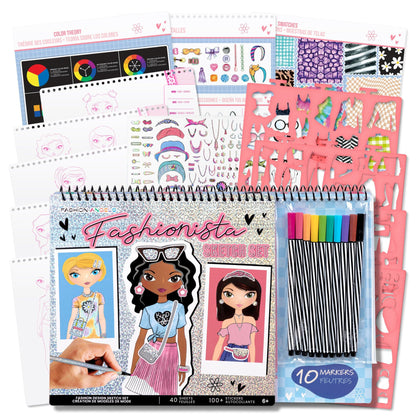 Fashion Angels Libro Actividades Cuaderno de Dibujo Fashionista - Fashion Angels FA13243