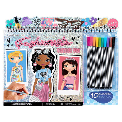 Fashion Angels Libro Actividades Cuaderno de Dibujo Fashionista - Fashion Angels FA13243
