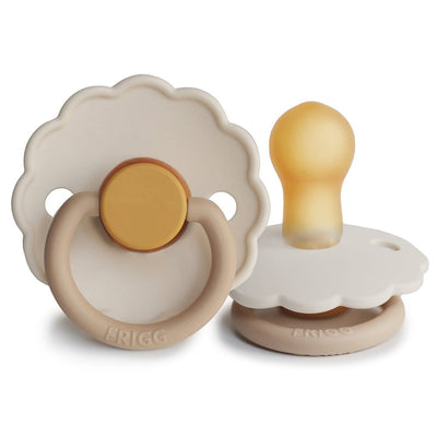 Chupete Redondo de Caucho Natural X1 Daisy Talla 1 Chamomile - Frigg