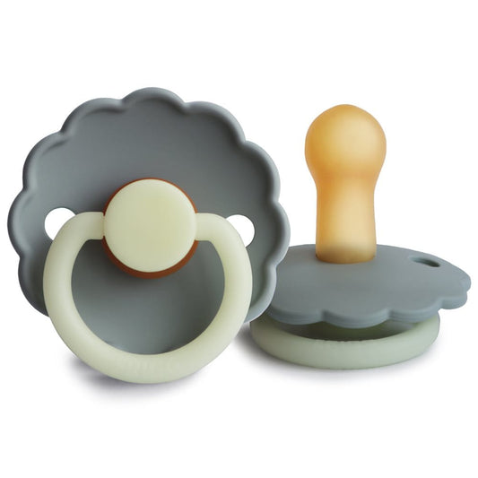 Frigg Chupete Chupete Redondo de Caucho Natural X1 Daisy Talla 2 French Gray Glow Night - Frigg FRI76022450