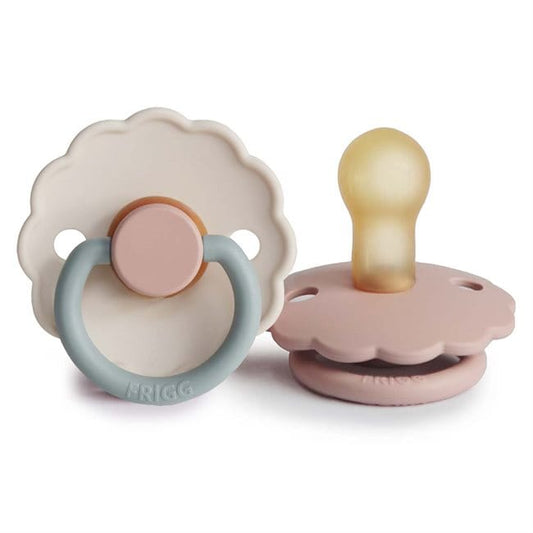 Frigg Chupete Chupete Redondo de Caucho Natural X2 Daisy Talla 1 Blush / Cotton Candy - Frigg FRI76221485