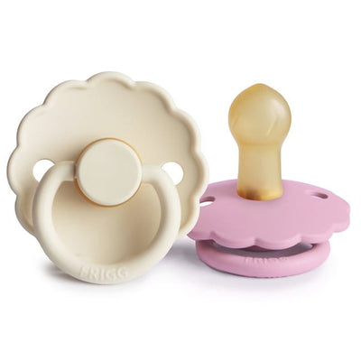Chupete Redondo de Caucho Natural X2 Daisy Talla 1 Lupine / Cream  - Frigg