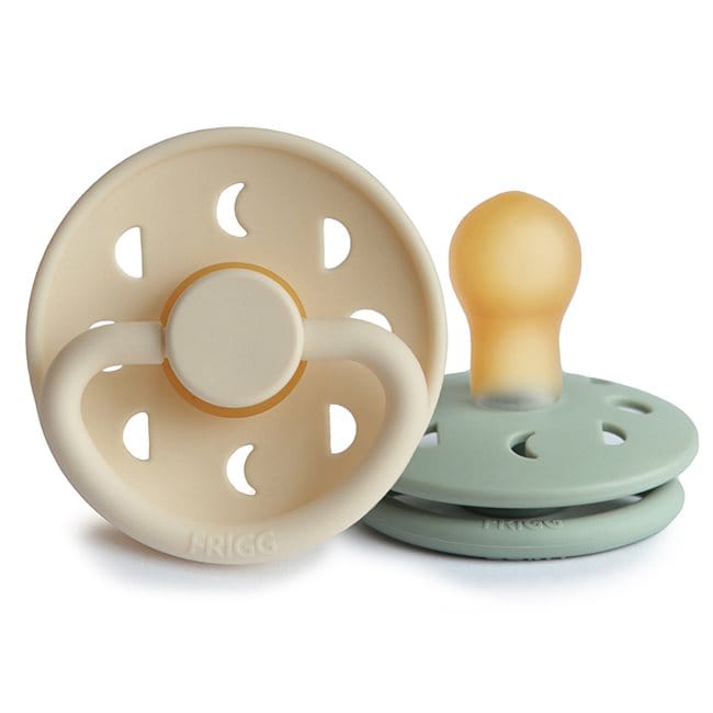 Frigg Chupete Chupete Redondo de Caucho Natural X2 Moon Talla 1 Cream / Sage - Frigg FRI76291421