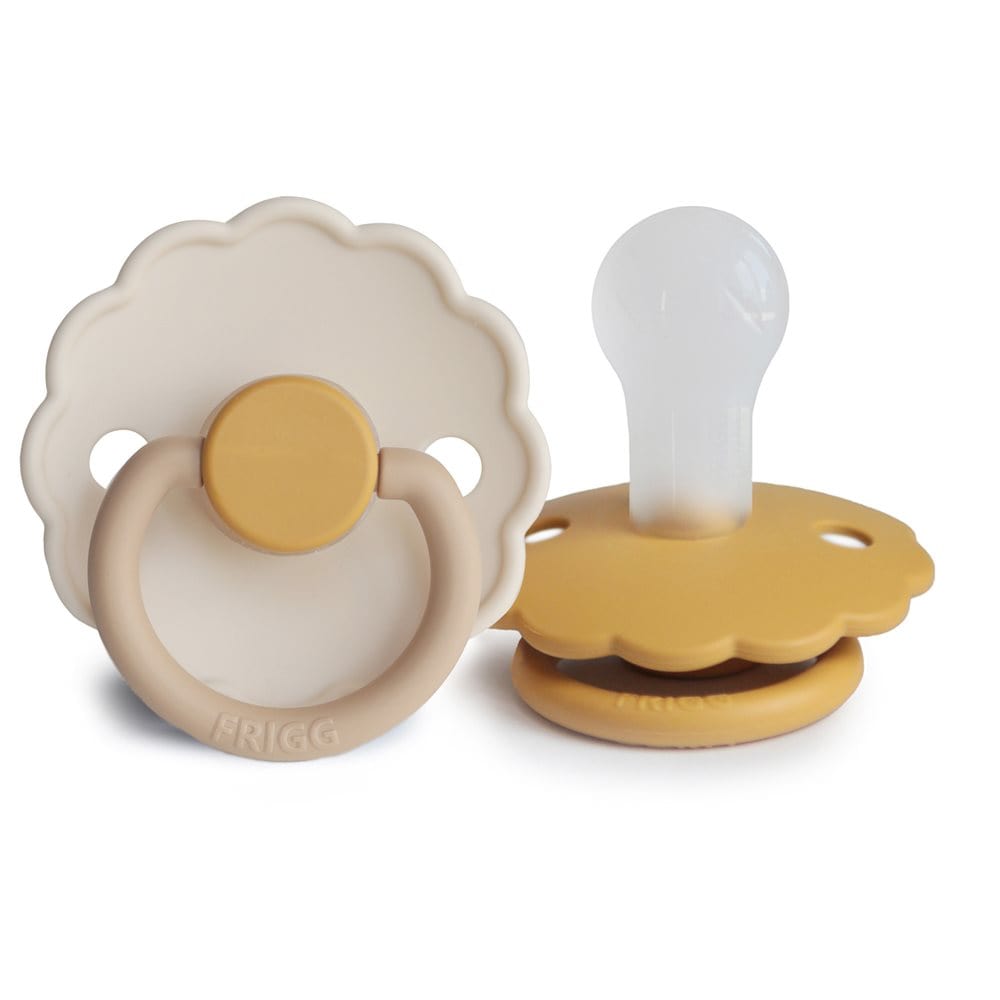 Frigg Chupete Chupete Redondo Silicona X2 Daisy Talla 1 Chamomilla / Miel Gold - Frigg FRI75221483