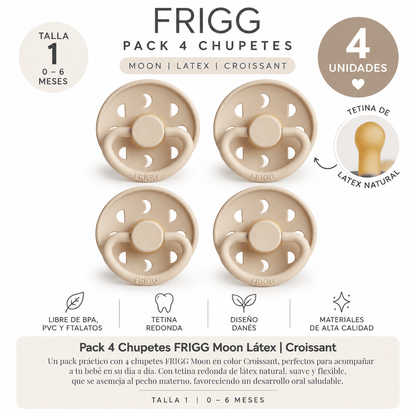 Frigg Chupete Pack 4 Chupetes FRIGG Moon Látex Talla 1 FRI76841360x4