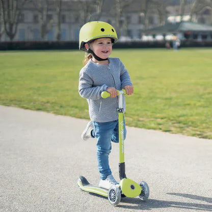 GLOBBER cascos Casco infantil Globber Go Up Lights Lime Green- Globber 506-106