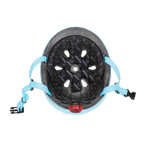 GLOBBER cascos Casco infantil Globber Go Up Lights Pastel Blue- Globber 506-200