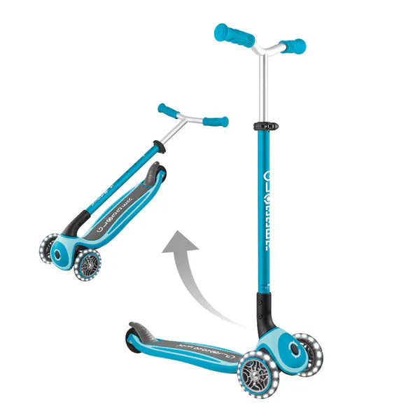 Globber Scooter Infantil Maxi Lights con Luces LED Navy Blue 663-100