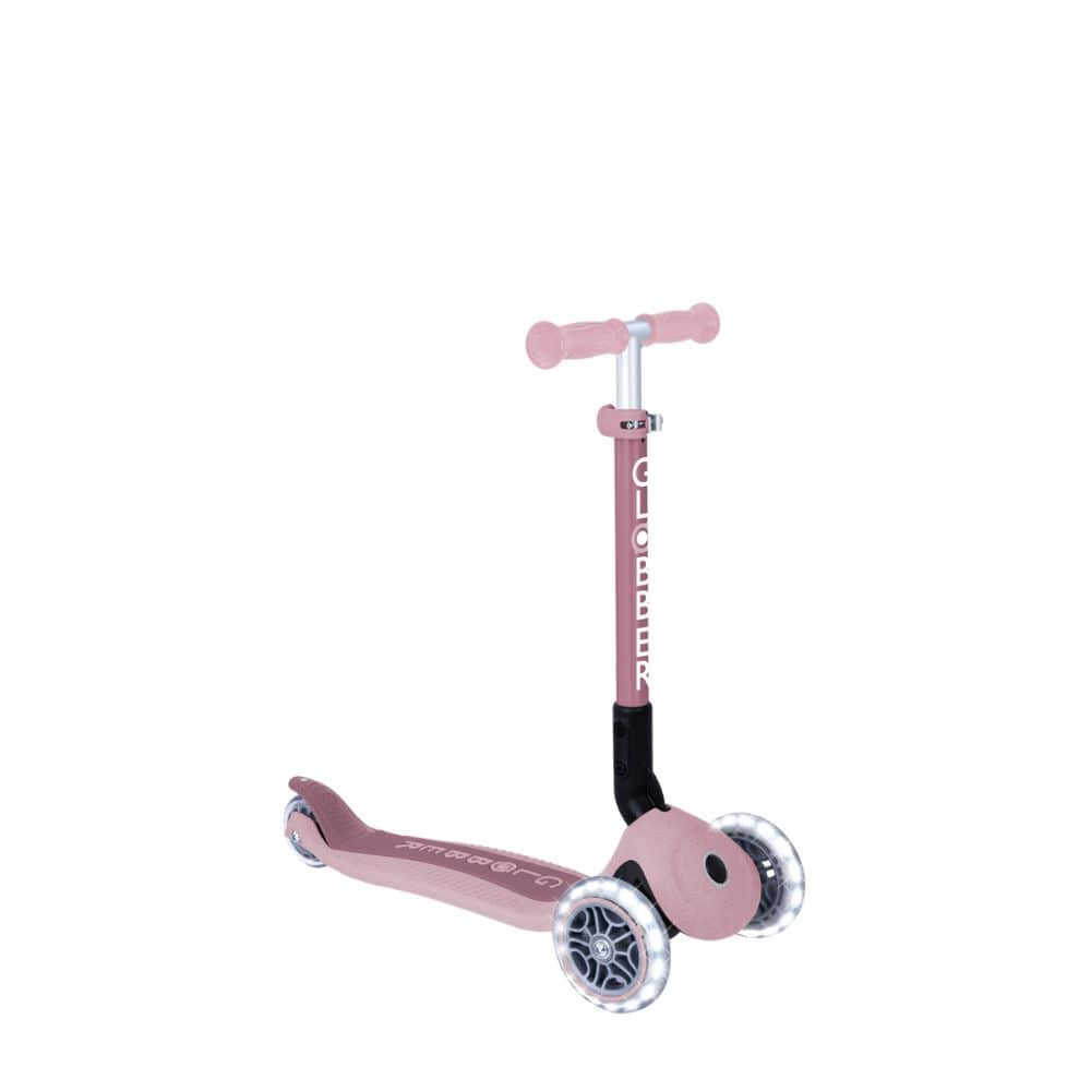 Globber Scooter Scooter Infantil 3 Ruedas Ecológico Plegable con Luces Berry - Globber 692-510-2