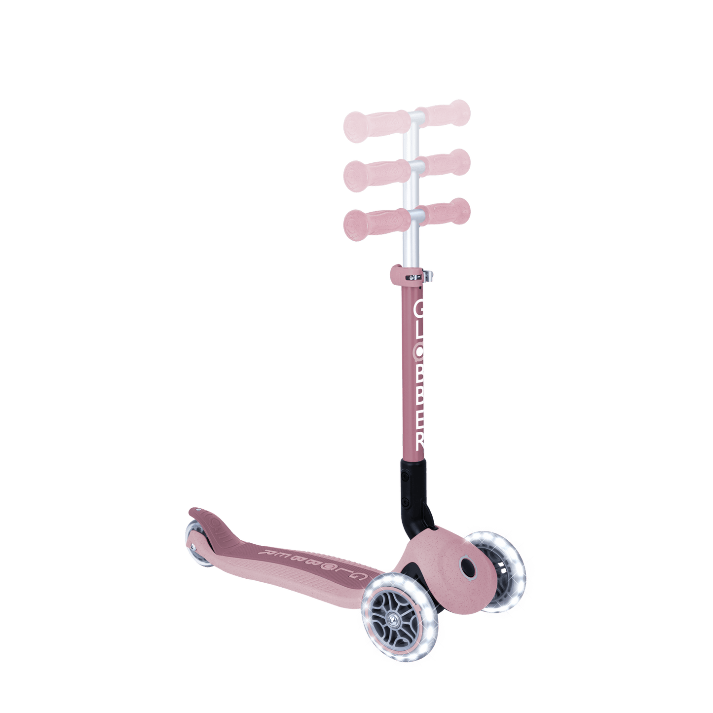 Globber Scooter Scooter Infantil 3 Ruedas Ecológico Plegable con Luces Berry - Globber 692-510-2