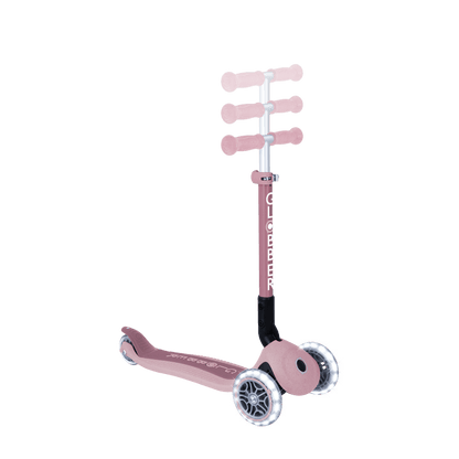 Globber Scooter Scooter Infantil 3 Ruedas Ecológico Plegable con Luces Berry - Globber 692-510-2