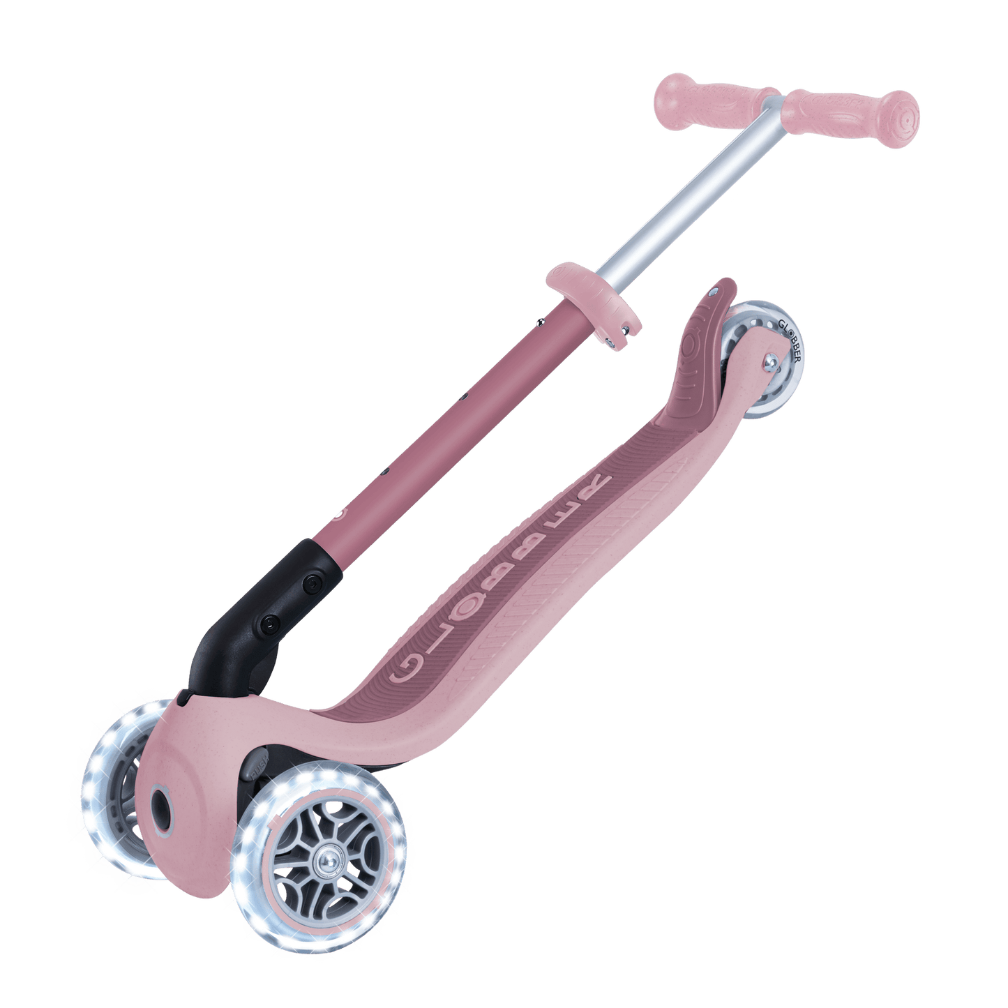 Globber Scooter Scooter Infantil 3 Ruedas Ecológico Plegable con Luces Berry - Globber 692-510-2