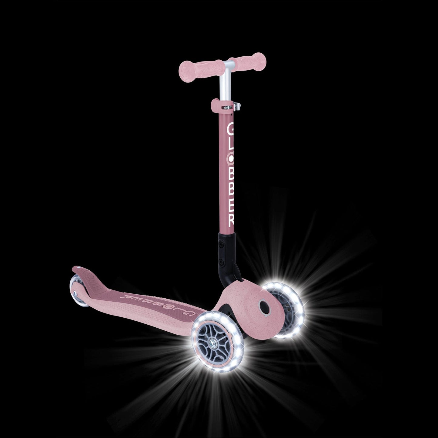 Globber Scooter Scooter Infantil 3 Ruedas Ecológico Plegable con Luces Berry - Globber 692-510-2